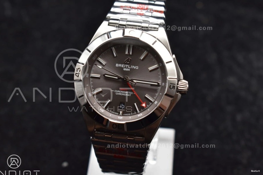 BLS Best GMT 1:1 Chronomat Automatic Edition Factory Breitling A BestValue on SS 40mm Bracelet 529 Dial Grey 0809